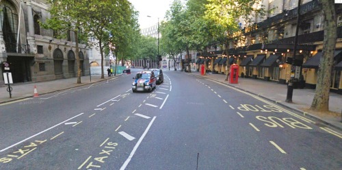 A photo of Aldwych in London, showing the huge amount of space available.